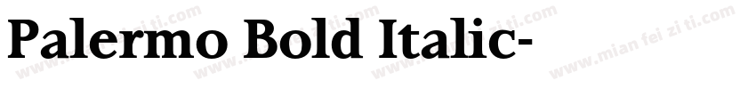 Palermo Bold Italic字体转换